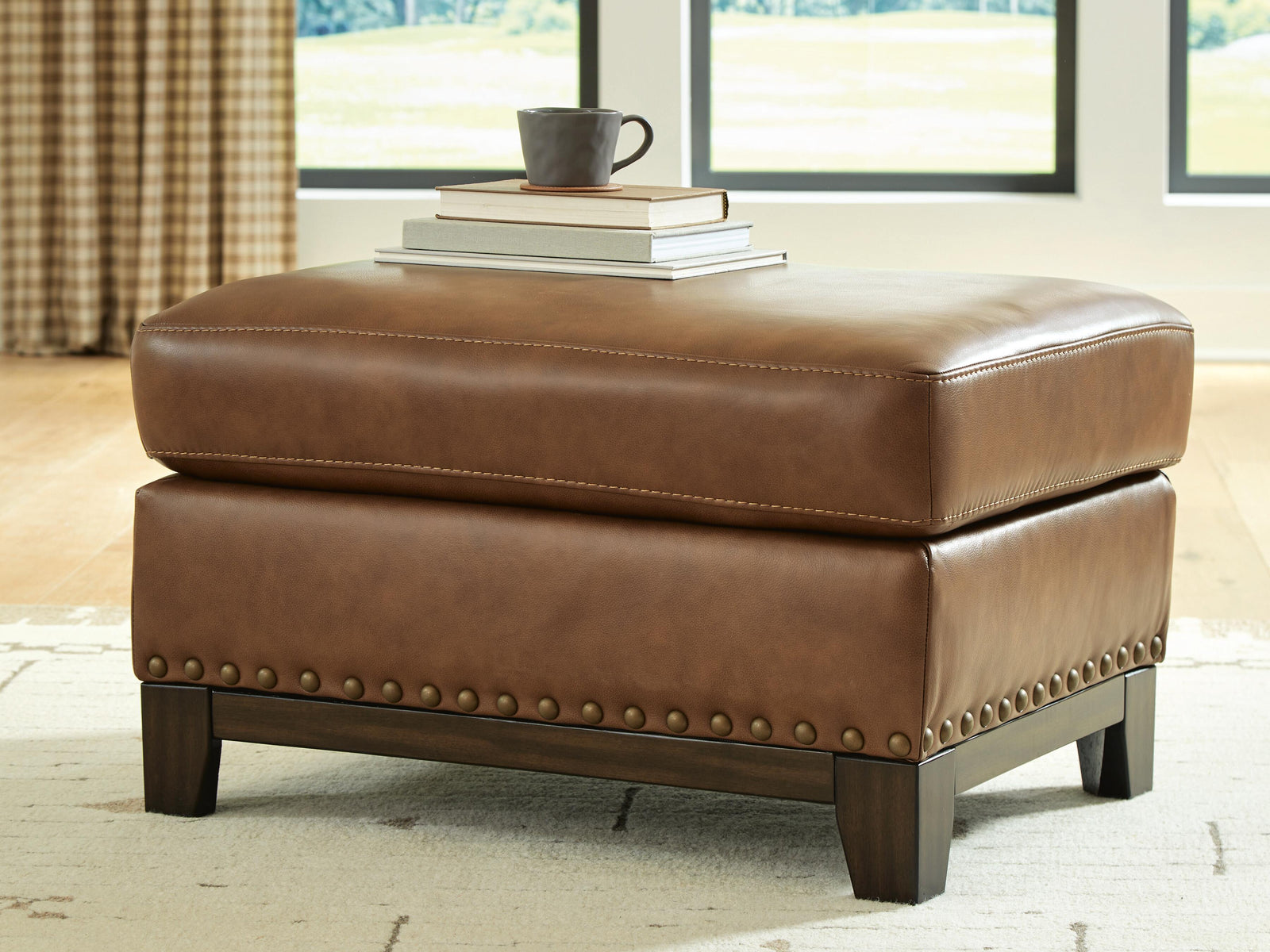 Saonara Ottoman - Light Brown (2)