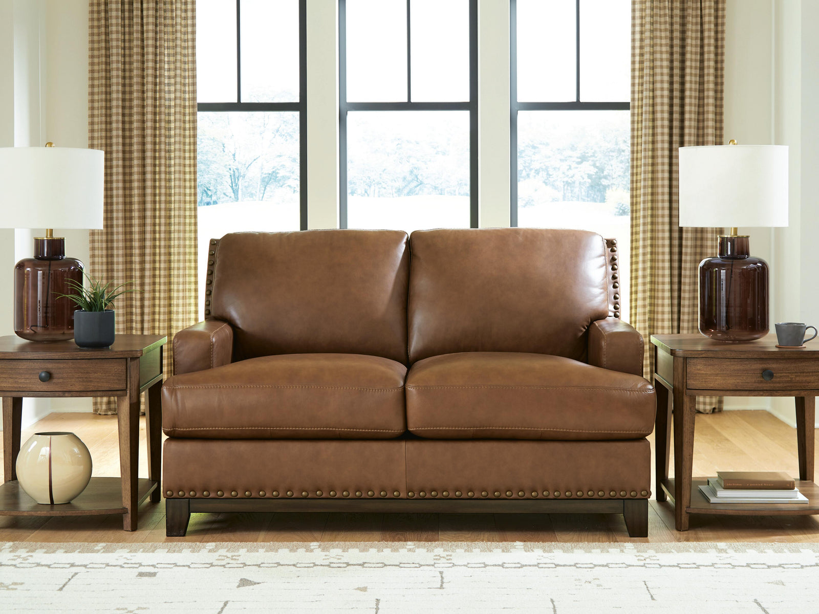 Saonara Loveseat - Light Brown (2)
