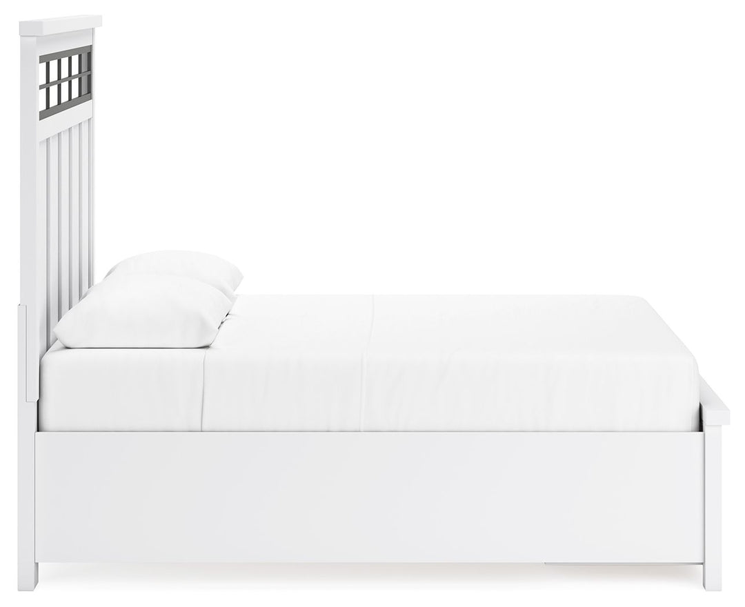 Ashbryn - Queen Panel Storage Bed - White / Natural by Ashley Furniture product image