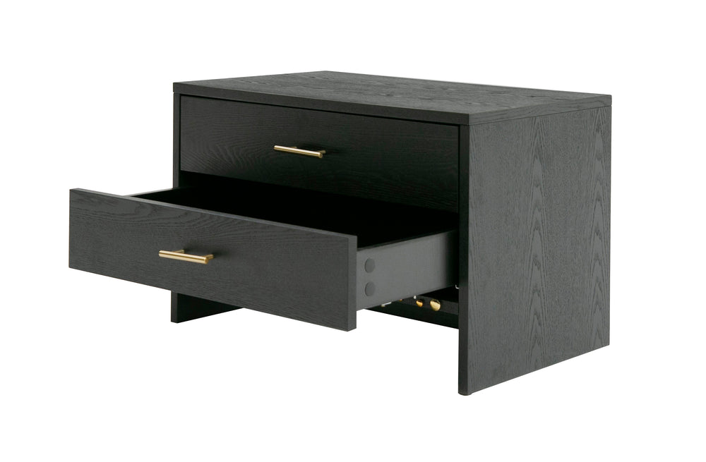 Wales Modern Grey Ash 2-Drawer Nightstand - View 4