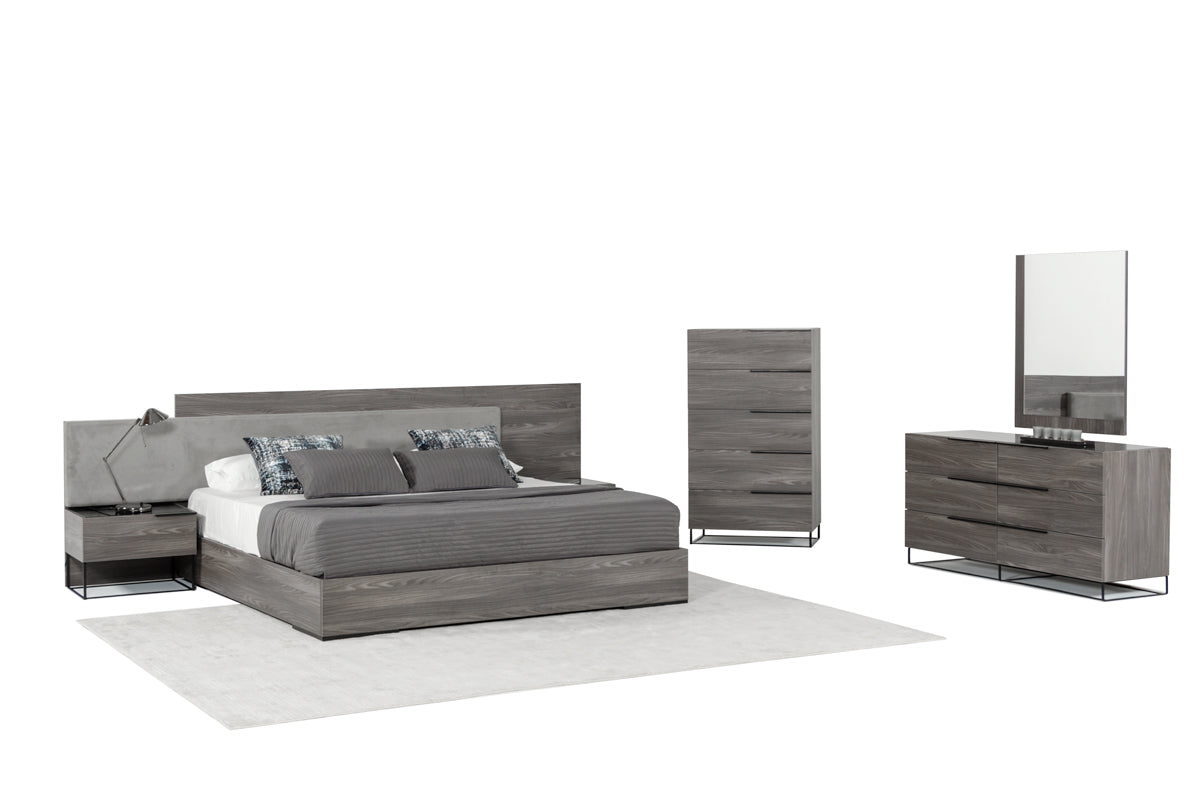 Enzo Italian Modern Grey Oak Dresser
