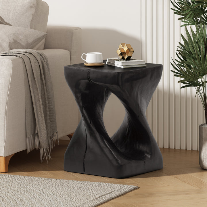 twisted-shape-side-table-with-wood-like-texture-in-black-magnesium-oxide