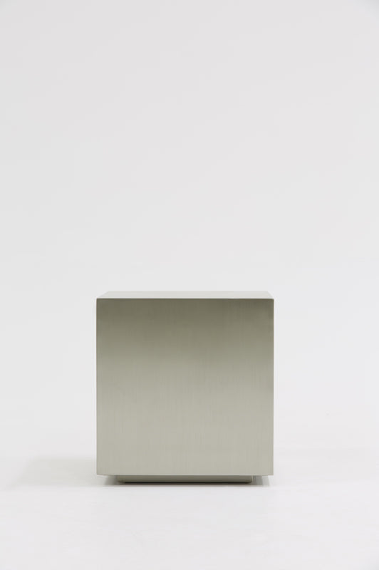 Anvil Modern Brushed Stainless Steel End Table