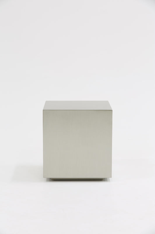 Anvil Modern Brushed Stainless Steel End Table
