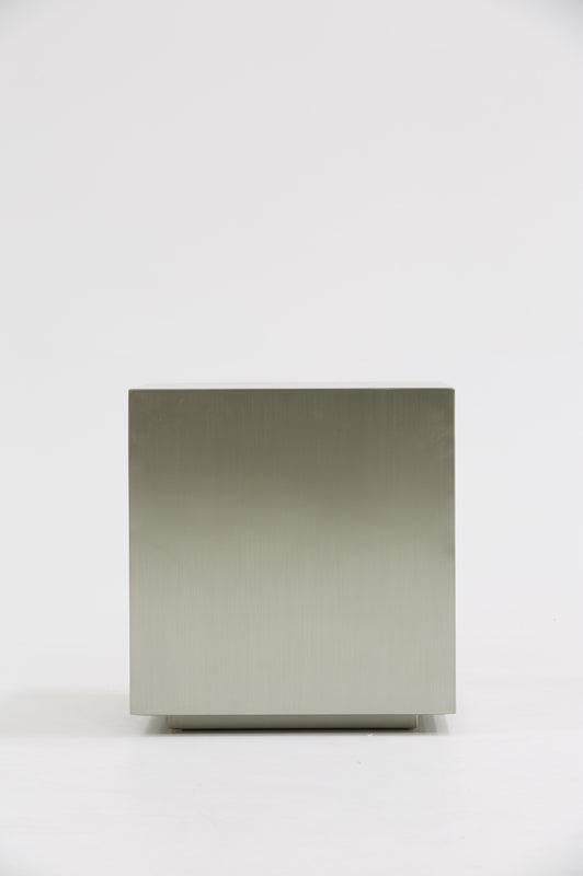 Anvil Modern Brushed Stainless Steel End Table