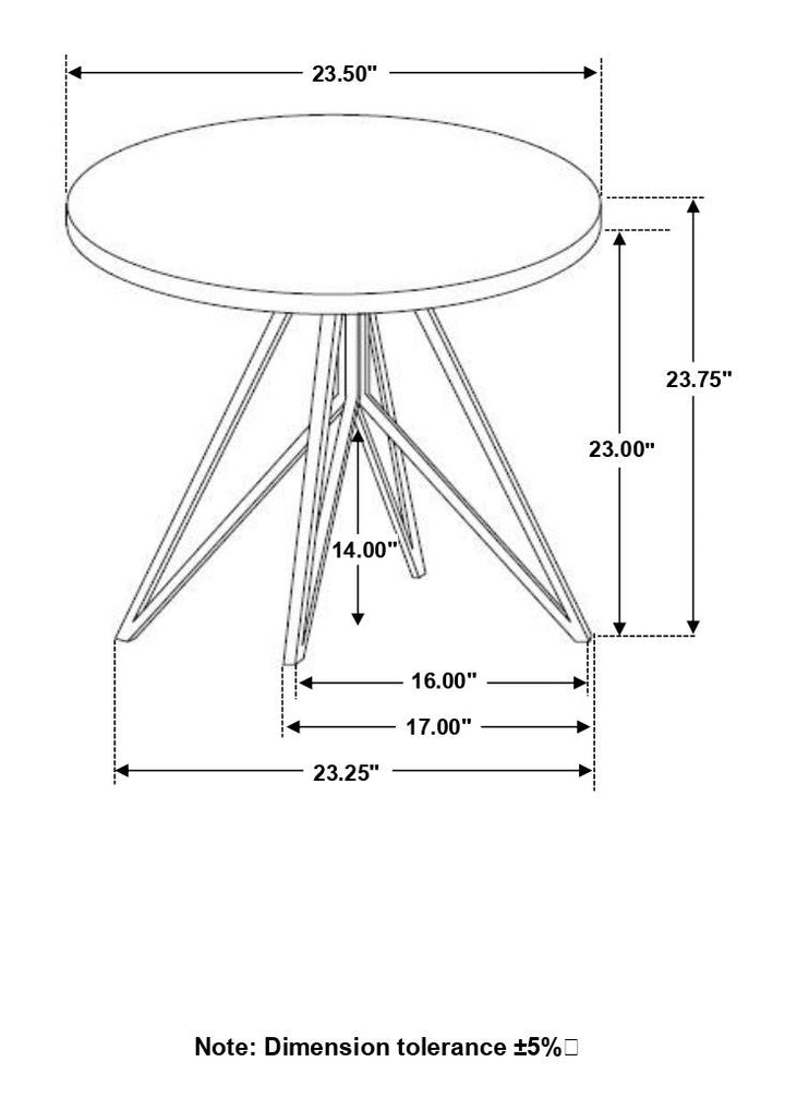 Coaster Furniture 736177 Hadi Round SmartTop Side End Table Cement and Gunmetal