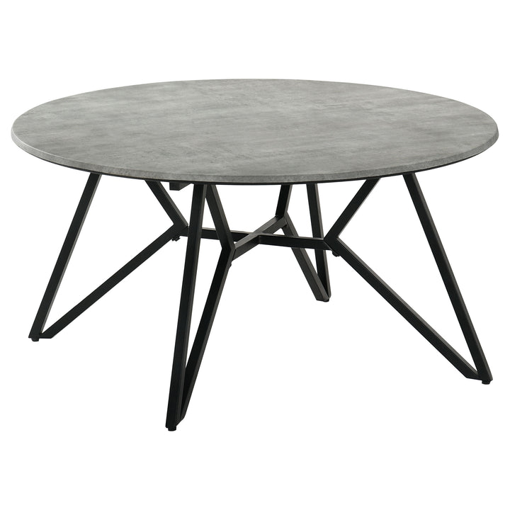 Hadi - 3 Piece Round Smarttop Coffee And End Table Set - Cement