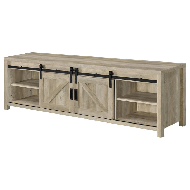Coaster Furniture 736263 Madra 2-door Engineered Wood 79" TV Stand Distressed Pine