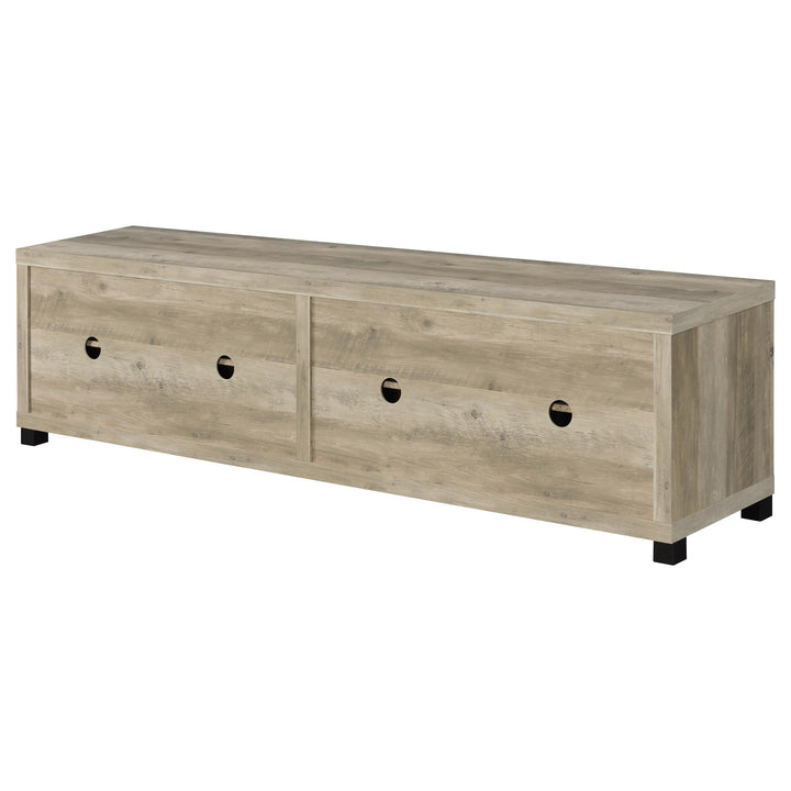 Coaster Furniture 736283-SET Sachin 3-piece 79" TV Entertainment Center Antique Pine