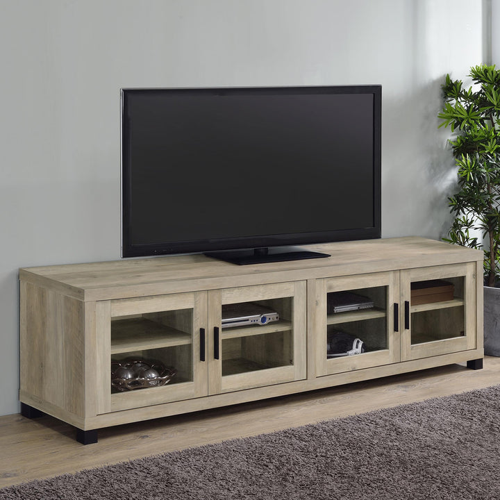 Coaster Furniture 736283 Sachin 4-door Engineered Wood 79" TV Stand Distressed Pine