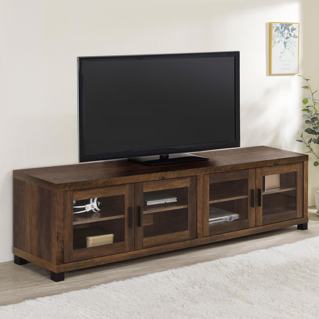 Coaster Furniture 736293 Sachin 4-door Engineered Wood 79" TV Stand Dark Pine