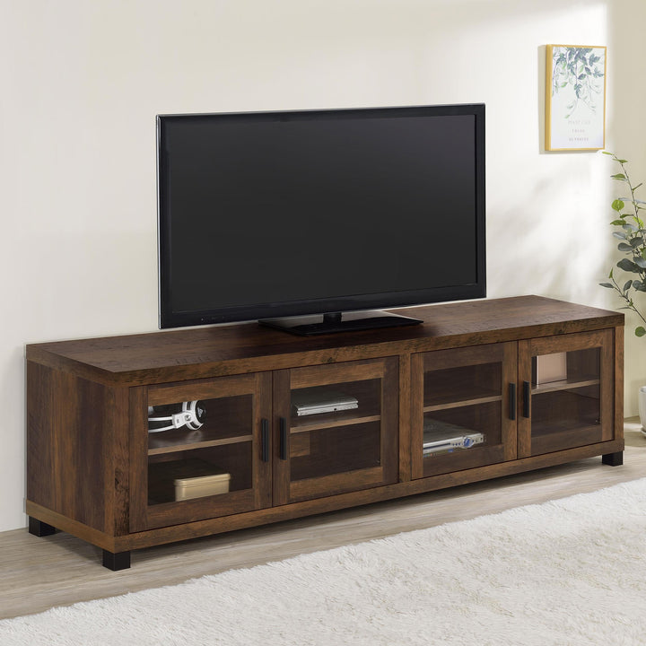 Coaster Furniture 736293 Sachin 4-door Engineered Wood 79" TV Stand Dark Pine