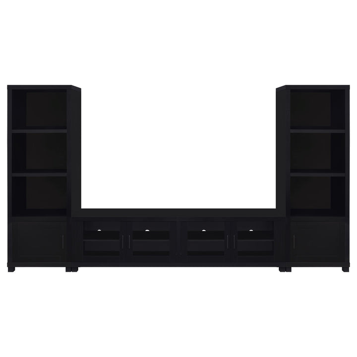 Coaster Furniture 736303-SET Jupiter 3-Piece Entertainment Center 79-inch TV Stand Black