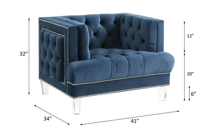 Ansario - Chair - Blue Velvet