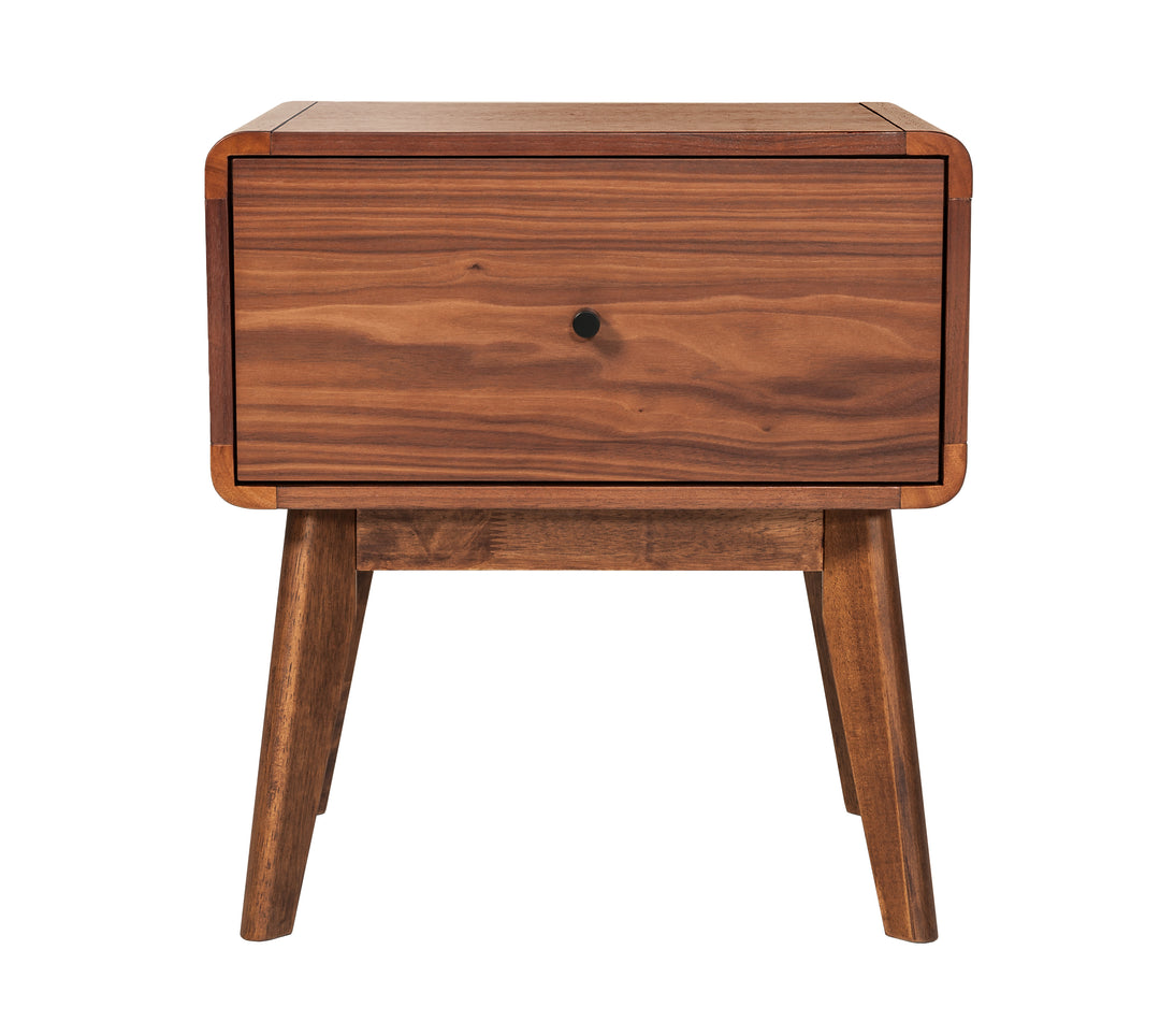Marshall Mid-Century Modern Walnut Nightstand