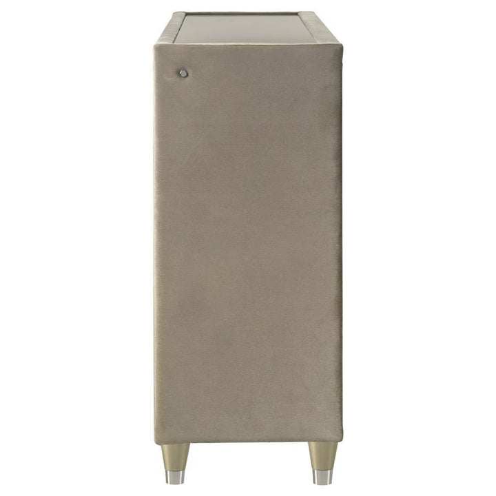Lorient - 8-Drawer LED Bedroom Dresser Cabinet - Ivory And Camel