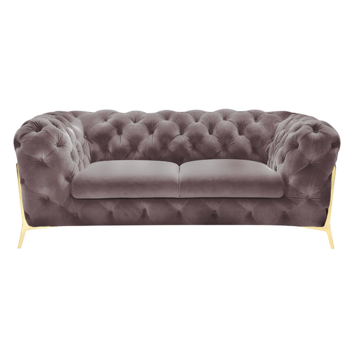 Sheila - Transitional Silver Fabric Loveseat