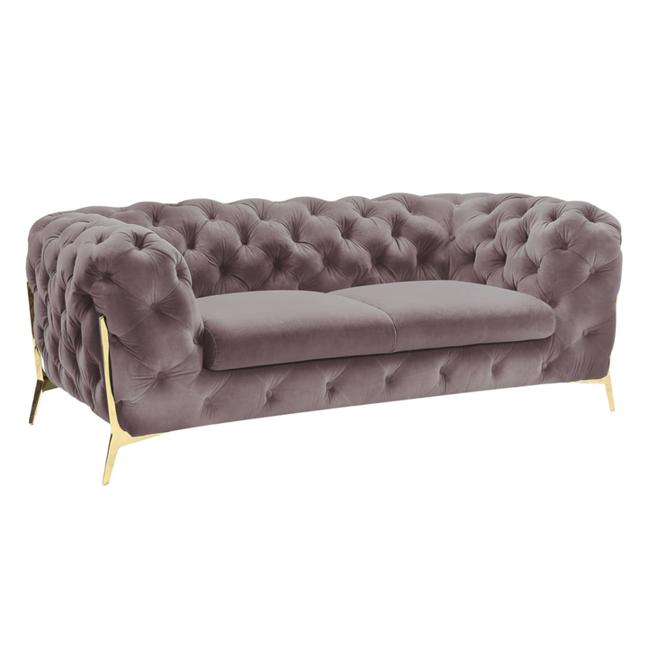Sheila - Transitional Silver Fabric Loveseat