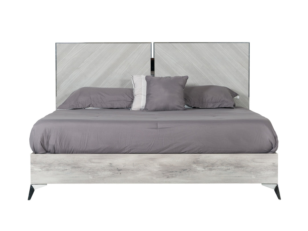 Alexa Italian Modern Grey Bed
