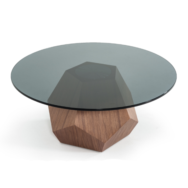 Rackham Mid-Century Walnut &amp; Smoked Glass Coffee Table
