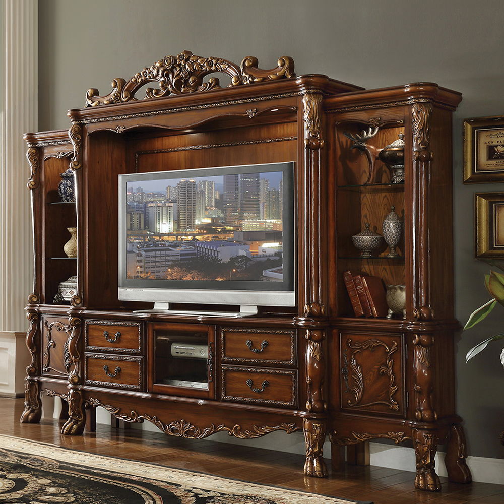 Dresden - 90" Entertainment Center - Cherry Oak