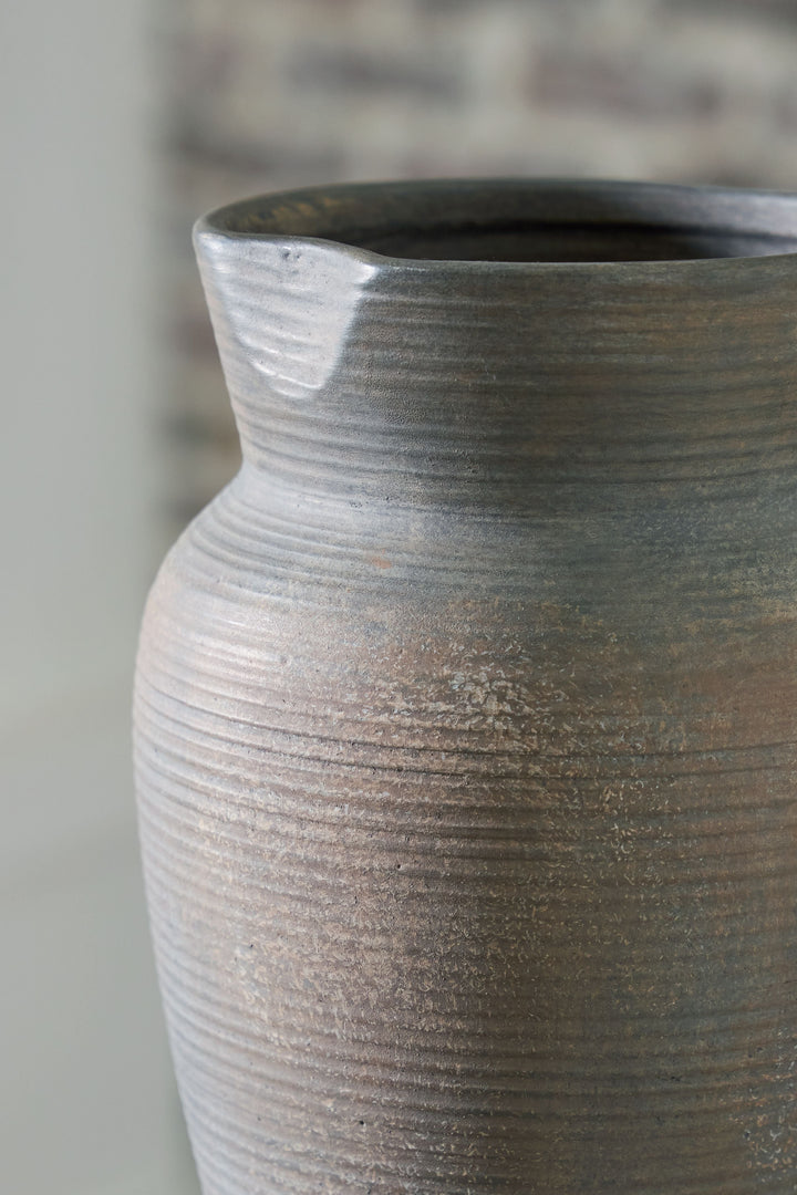 Brickmen - Vase - 10" - Antique Gray