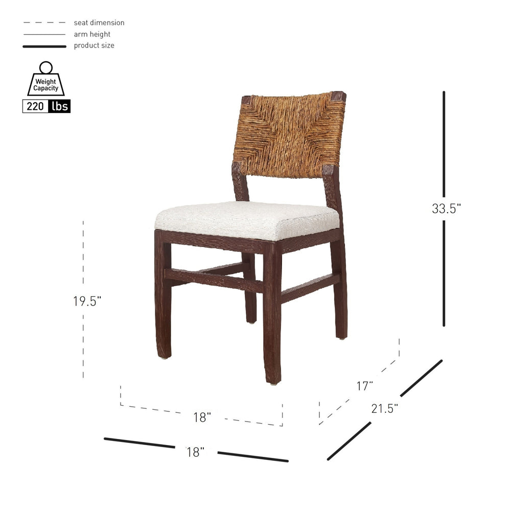 Lyon Abaca Dining Side Chair - Natural - view 2