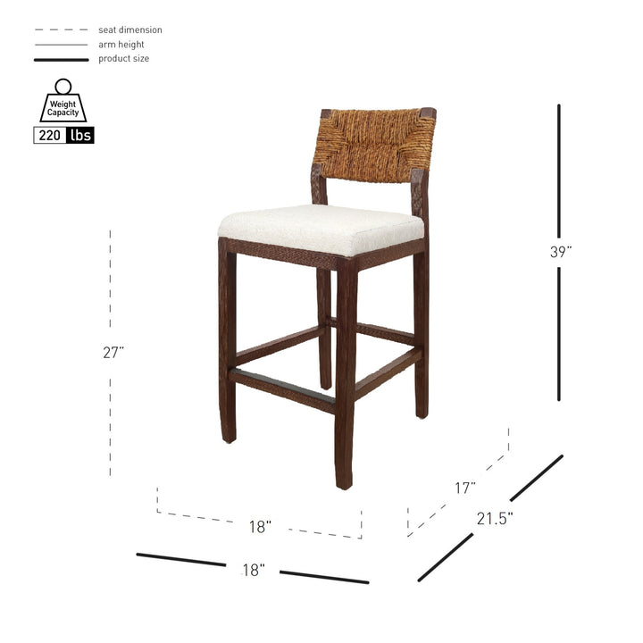 Lyon Abaca Counter Stool - Natural - view 2