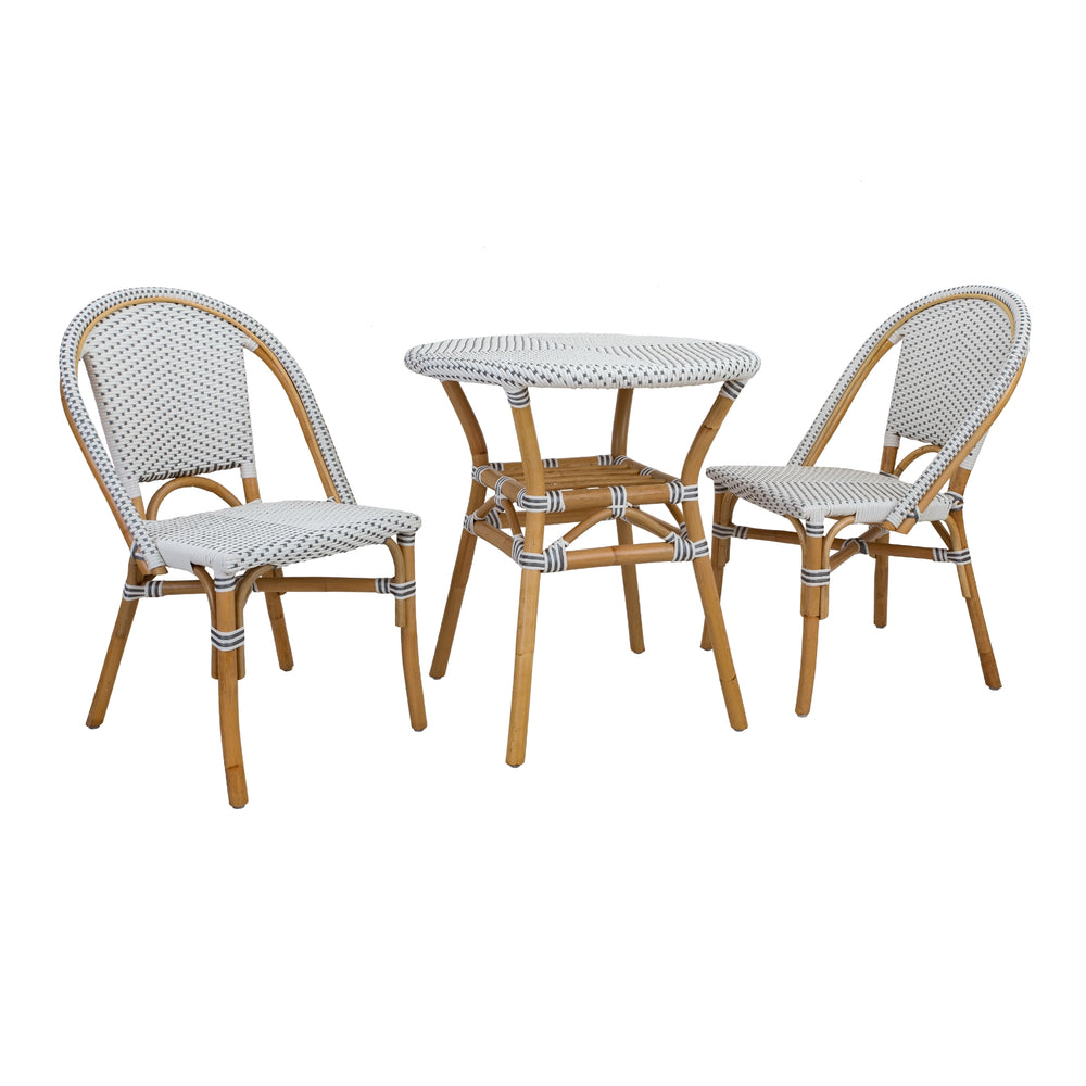 Avignon Paris Bistro Dining Side Chair - White/Gray - view 2