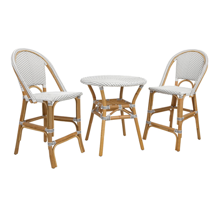 Avignon Paris Bistro Counter Stool - White/Gray - view 3