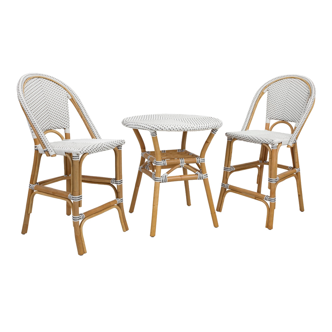 Avignon Paris Bistro Counter Stool - White/Gray - view 3