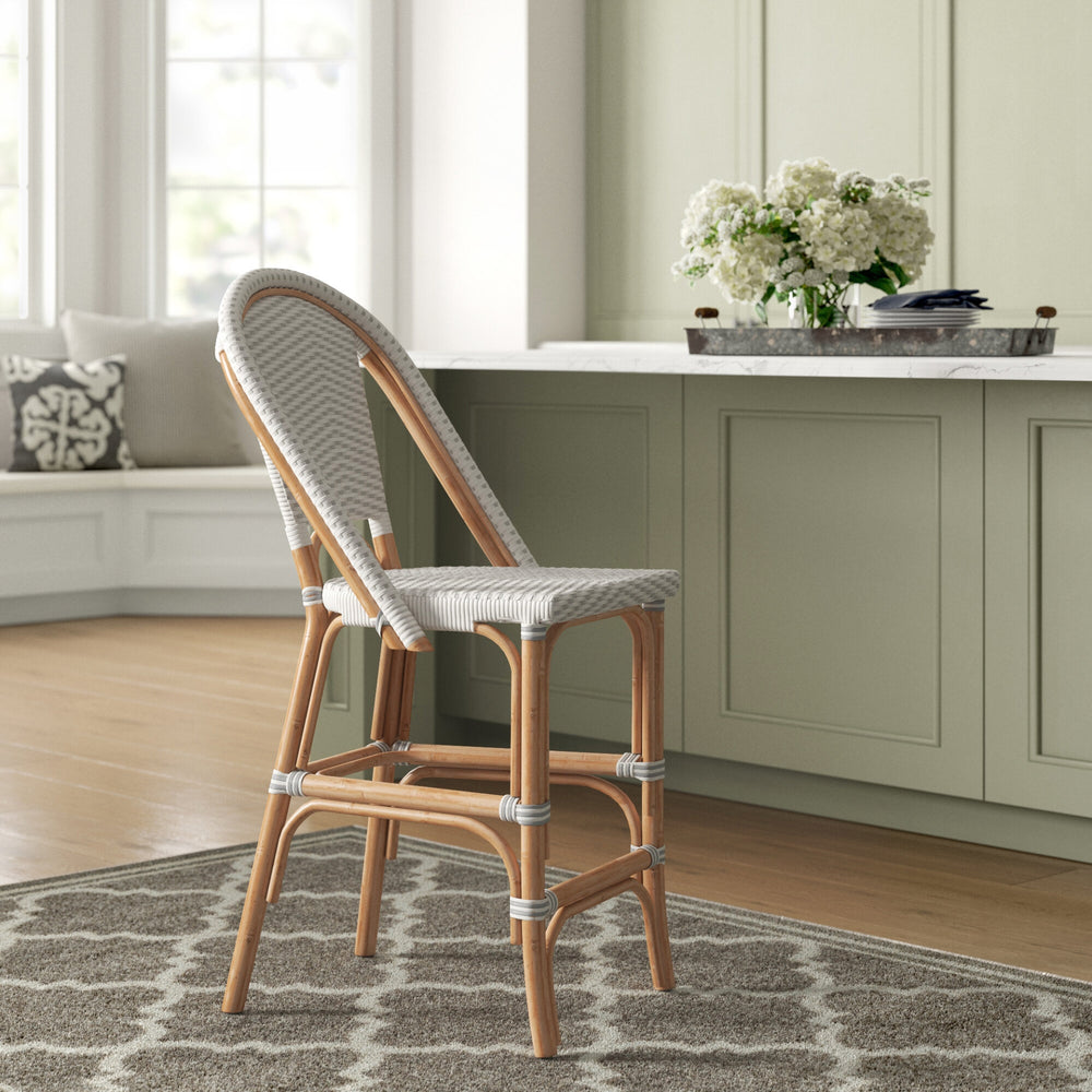 Avignon Paris Bistro Counter Stool - White/Gray - view 2