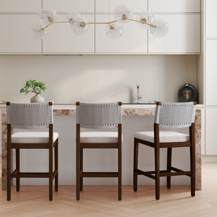 Pierre Rope Counter Stool - Gray - view 3