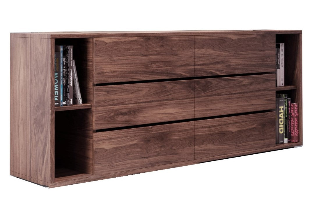 Jagger Modern Walnut Dresser & Mirror Set