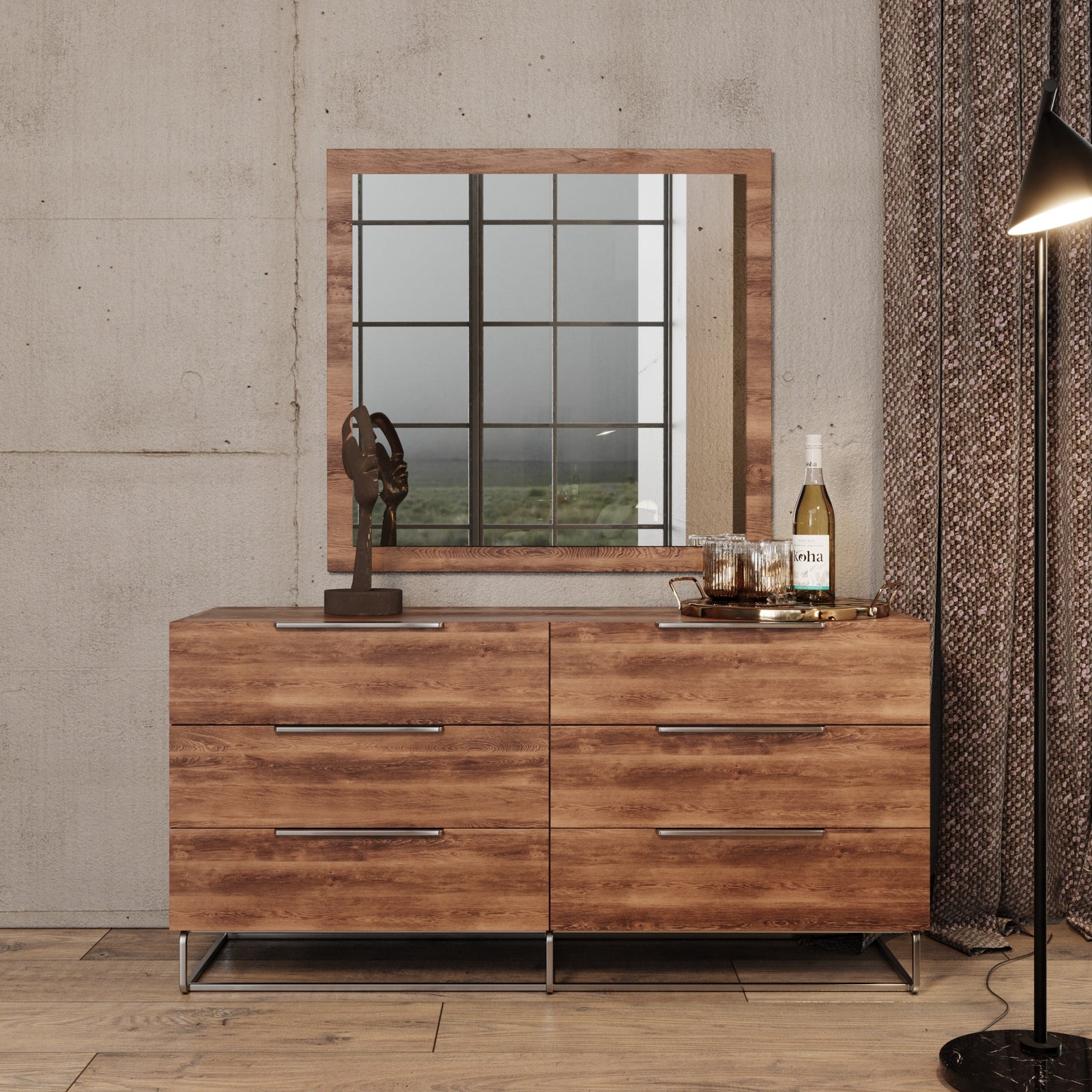 Lorenzo Italian Modern Light Oak Dresser