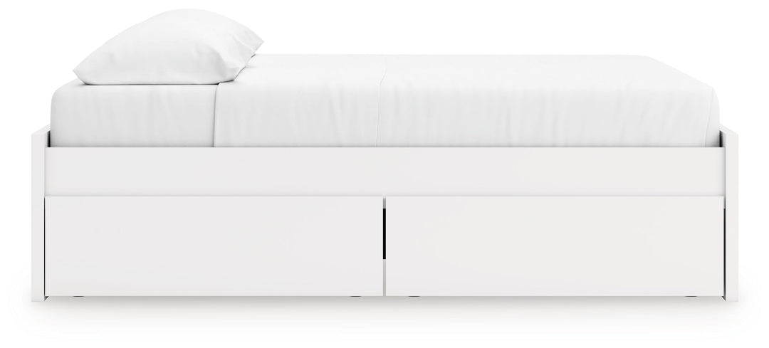 Onita - King Platform Bed With 2 Side Storage - White by Ashley Furniture product image