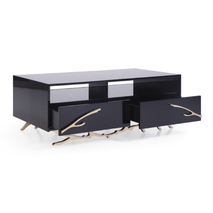 Legend Modern Black & Gold Coffee Table