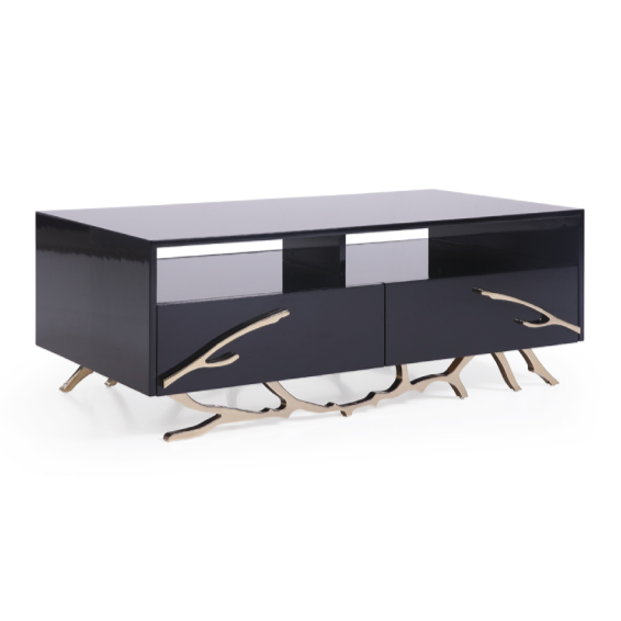Legend Modern Black &amp; Gold Coffee Table