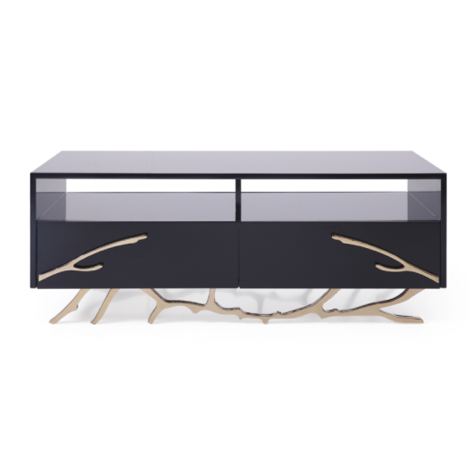 Legend Modern Black &amp; Gold Coffee Table