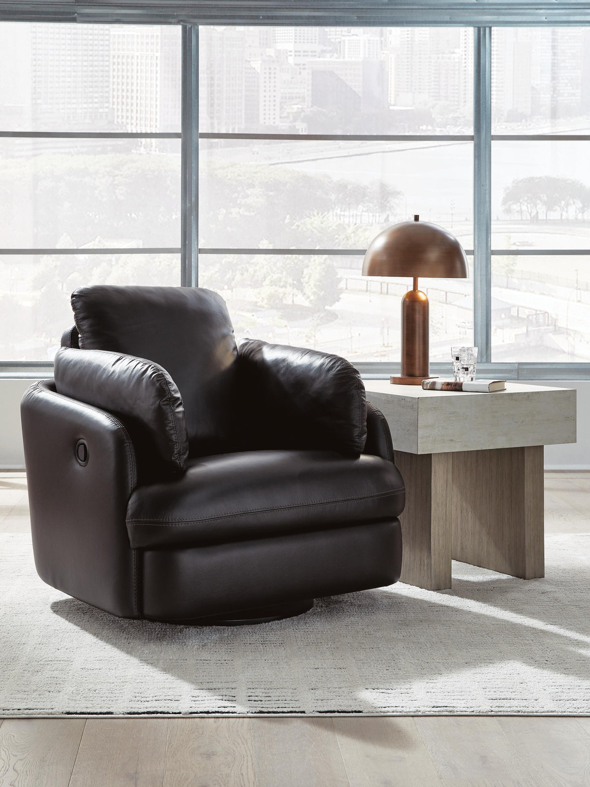 Modmax II Swivel Glider Recliner - Black (2)