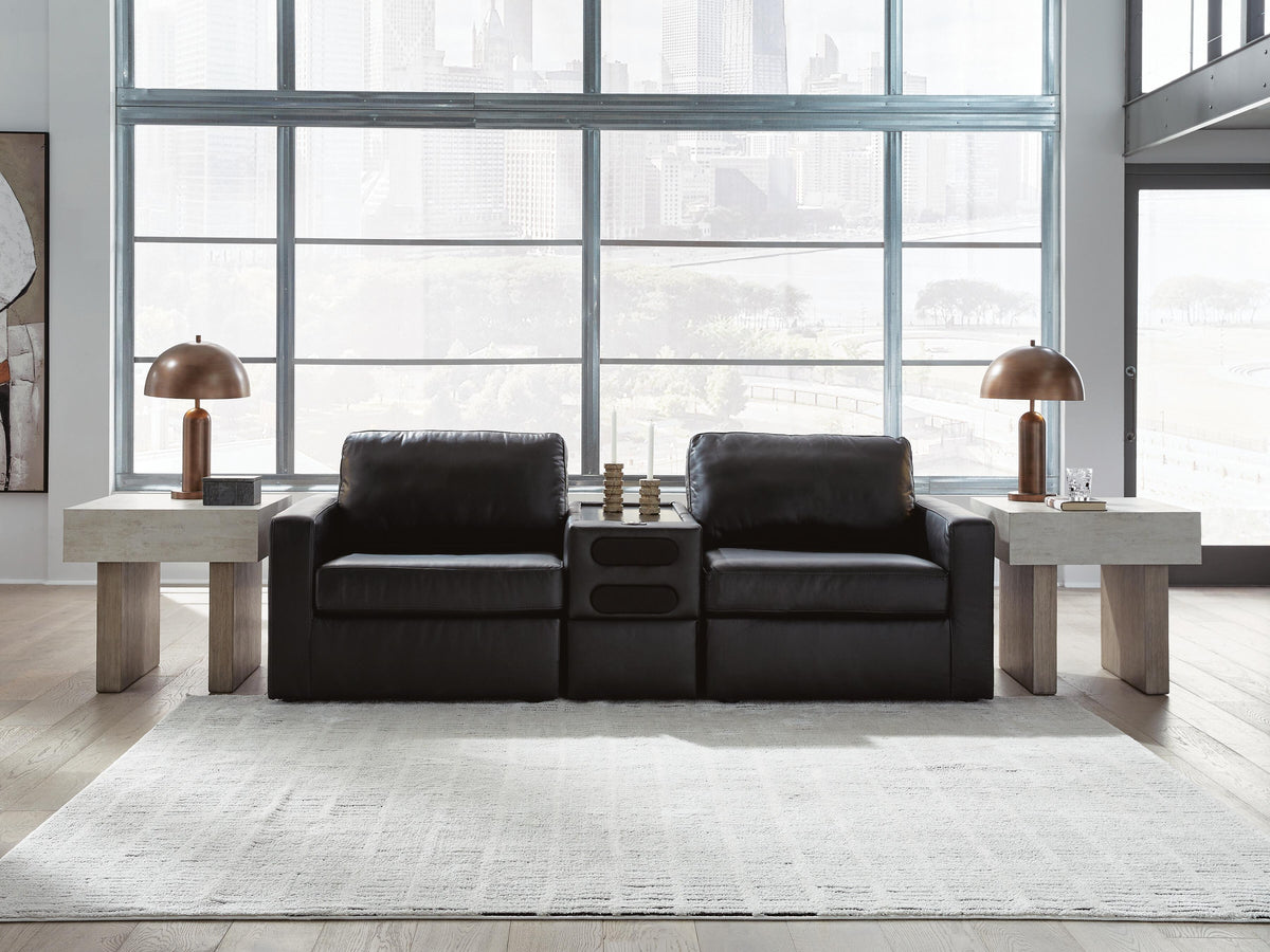 Modmax II 3-Piece Sectional Loveseat with Audio Console - Black