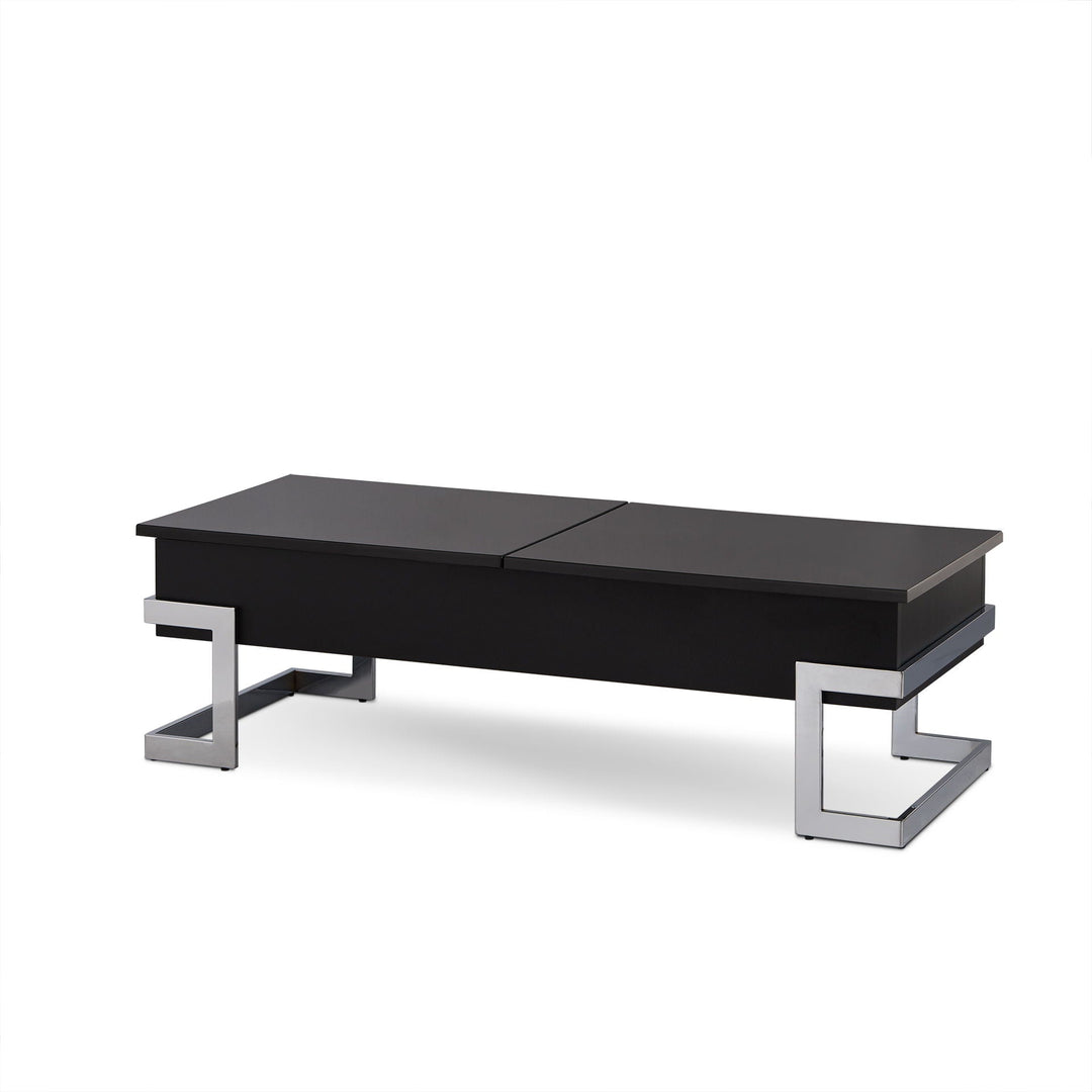 Calmam - High Gloss Coffee Table With Lift Top - Black