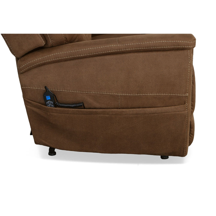 Shaw Fabric Power Lift Recliner with Power Headrest &amp; Lumbar in Russet