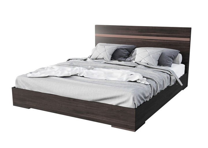 Benzon Italian Modern Dark Rovere Bed