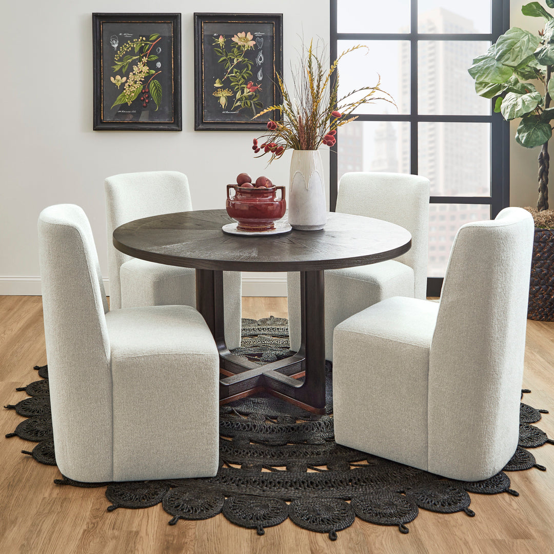 flexsteel-w1027-834-waterfall-round-dining-table-deep-ebony