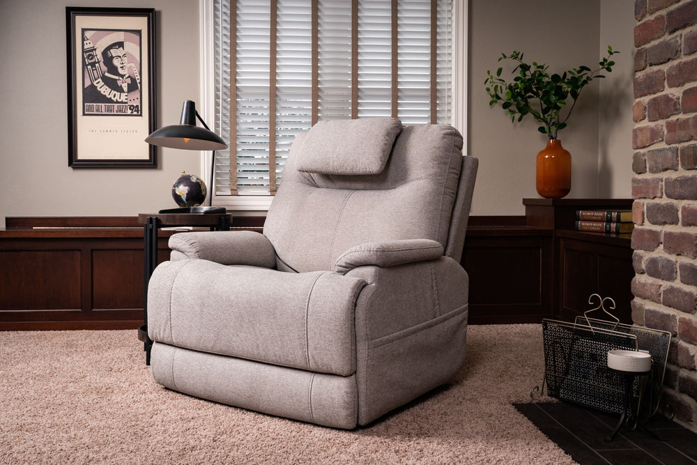 Zecliner Model 1 Fabric Power Lift Sleep Recliner with Power Headrest & Lumbar in Dove