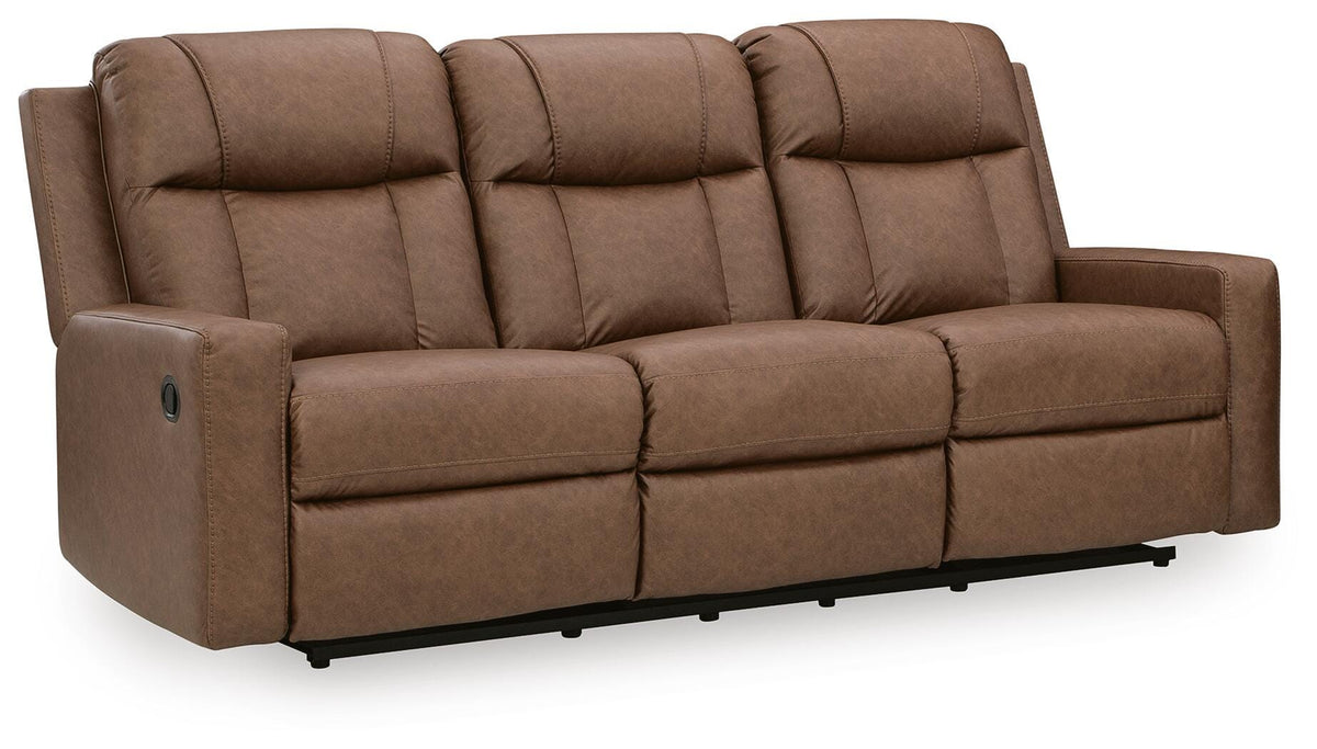 Mackmenville Reclining Sofa - Caramel (1)