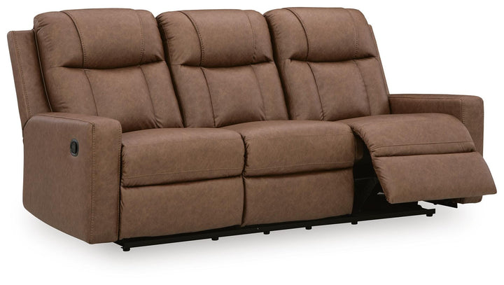 Mackmenville Reclining Sofa - Caramel (3)