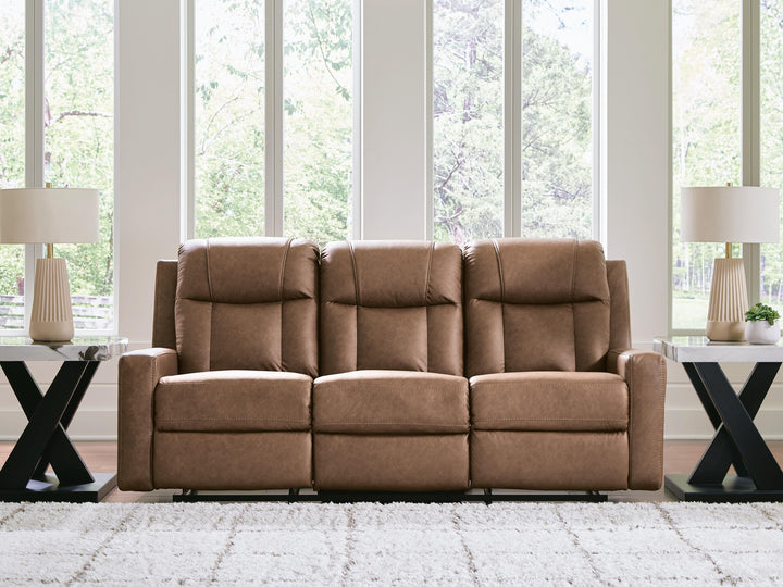 Mackmenville Reclining Sofa - Caramel (2)