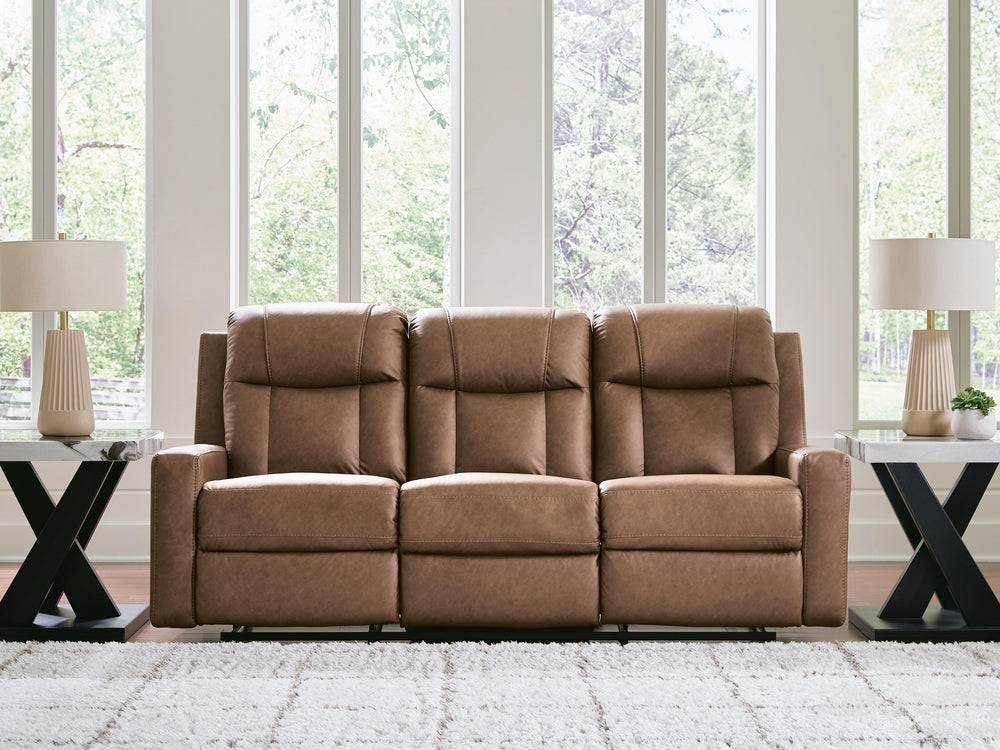 Mackmenville Reclining Sofa - Caramel (2)